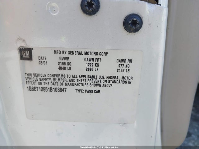 2001 CADILLAC ELDORADO 1G6ET12951B108847 Photo 8