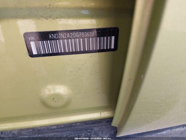 2016 Kia Soul მანქანა იყიდება აუქციონზე, vin: KNDJN2A20G7836197, აუქციონის ნომერი: 44704298
