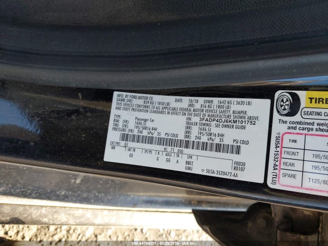 Ford Fiesta St Line 2019 3FADP4DJ6KM101752 Image 9