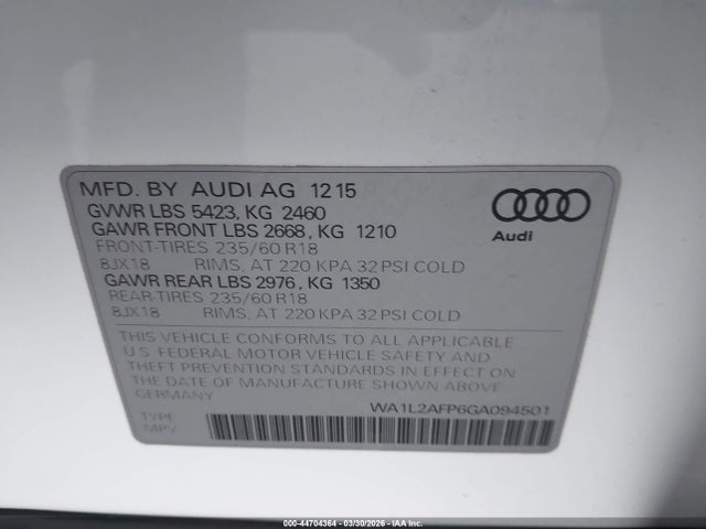 2016 AUDI Q5 WA1L2AFP6GA094501 Photo 8