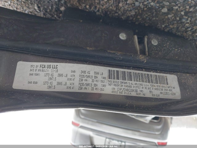 Aukcja sprzedaży 2019 Jeep Cherokee High Altitude 4x4, vin: 1C4PJMDN8KD334166, numer aukcji: 44704417