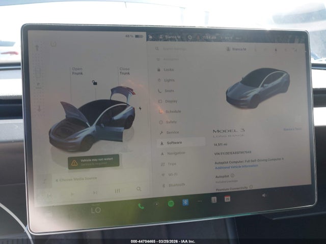 2025 Tesla Model 3 Long Range Rear-wheel Drive/standard Rear-wheel Drive მანქანა იყიდება აუქციონზე, vin: 5YJ3E1EA8SF967949, აუქციონის ნომერი: 44704465