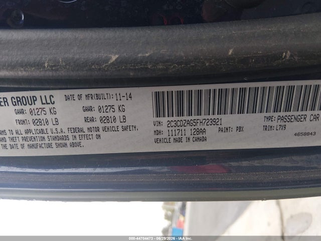 Dodge Challenger Sxt 2015 2C3CDZAG5FH723921 Image 18