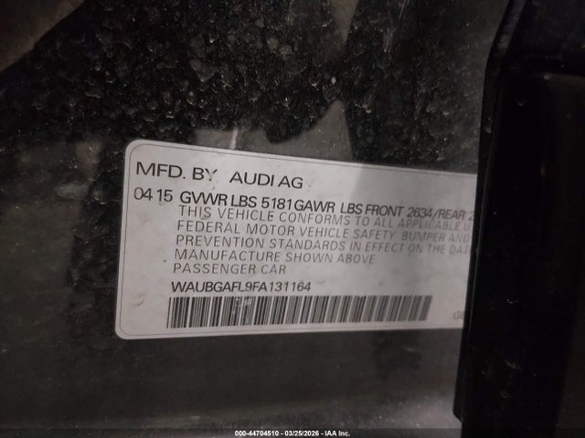 Aukcja sprzedaży 2015 Audi S4 3.0t Premium Plus, vin: WAUBGAFL9FA131164, numer aukcji: 44704510