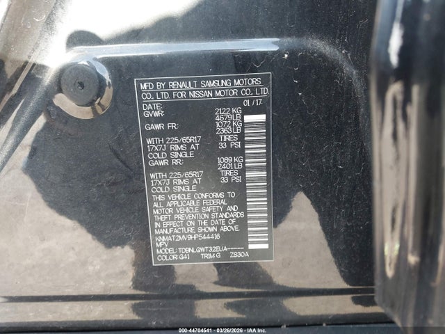 KNMAT2MV9HP544416 Nissan ROGUE SV