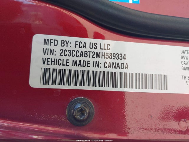 44704618 :رقم المزاد ، 2C3CCABT2MH589334 vin ، 2021 Chrysler 300 مزاد بيع