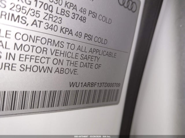 Aukcja sprzedaży 2026 Audi Rs Q8 Performance Quattro Tiptronic, vin: WU1ARBF13TD000709, numer aukcji: 44704697