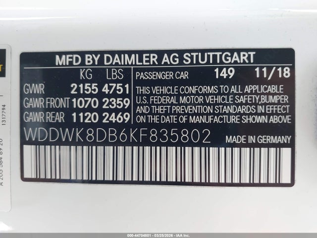 2019 MERCEDES-BENZ C 300 WDDWK8DB6KF835802 Photo 8