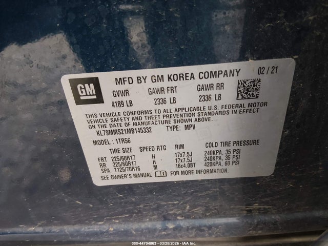 2021 CHEVROLET TRAILBLAZER KL79MMS21MB145332 Photo 8