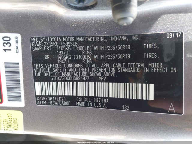 Toyota Sienna Se 8 Passenger 2017 5TDXZ3DC0HS891927 Image 9