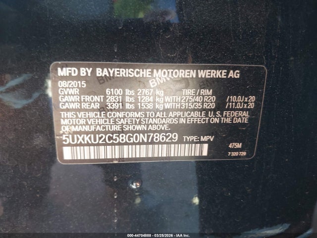 5UXKU2C58G0N78629 BMW X6 Xdrive35i