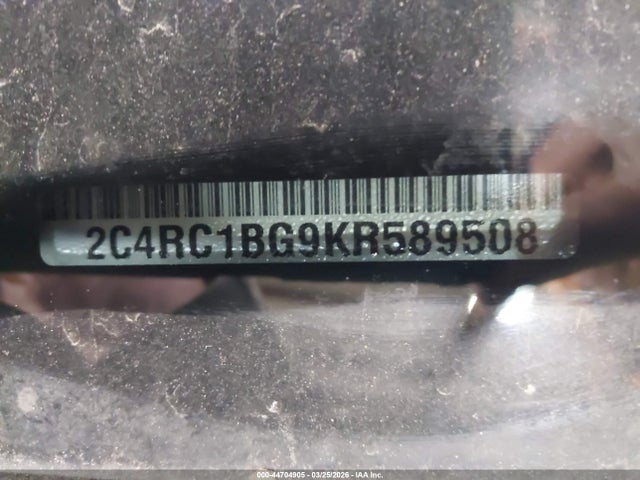 Продаж на аукціоні авто 2019 Chrysler Pacifica Touring L, vin: 2C4RC1BG9KR589508, номер лоту: 44704905