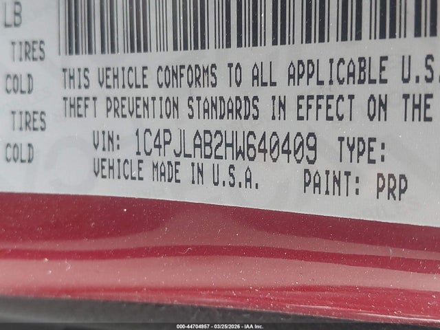 2017 JEEP CHEROKEE 1C4PJLAB2HW640409 Photo 8