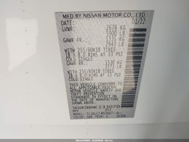 2022 NISSAN PATHFINDER 5N1DR3BBXNC233070 Photo 8