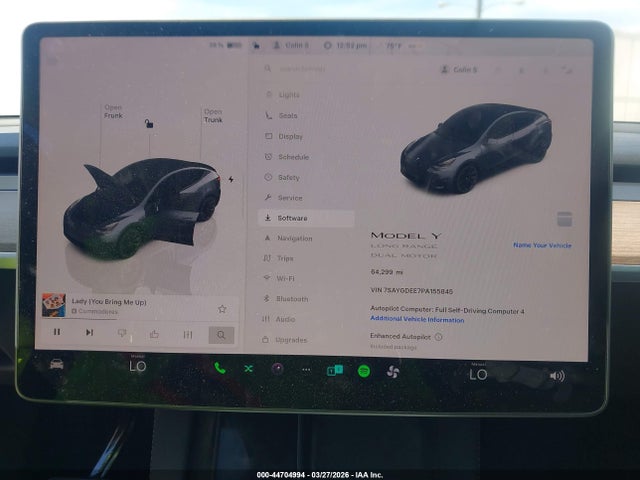 7SAYGDEE7PA155845 Tesla Model Y Awd/long Range Dual Motor All-wheel Drive