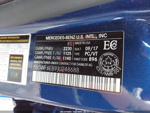 2018 MERCEDES-BENZ AMG C 43 55SWF6EB9JU248688 Photo 8