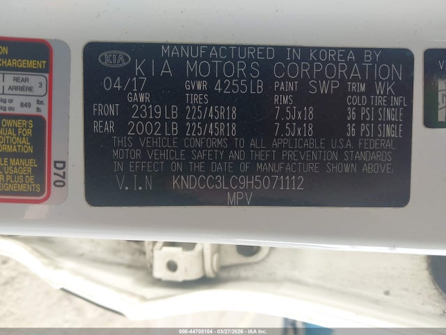 KIA NIRO EX 2017 KNDCC3LC9H5071112 Image 9