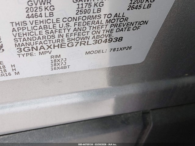 3GNAXHEG7RL304938 Chevrolet Equinox Fwd Ls