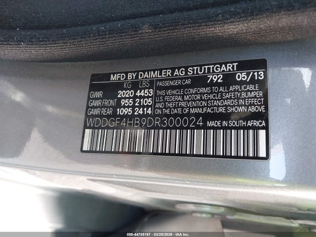 Продаж на аукціоні авто 2013 Mercedes-benz C 250, vin: WDDGF4HB9DR300024, номер лоту: 44705197