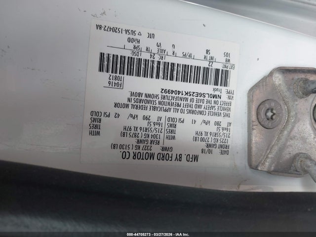 2019 Ford Transit Connect Xl მანქანა იყიდება აუქციონზე, vin: NM0LS6E25K1404992, აუქციონის ნომერი: 44705273