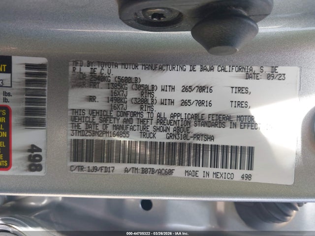 Aukcja sprzedaży 2023 Toyota Tacoma Trd Off Road, vin: 3TMDZ5BN2PM164855, numer aukcji: 44705322