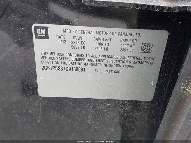 2013 CADILLAC XTS 2G61P5S37D9138881 Photo 8