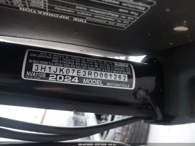 3H1JK07E3RD001262 Honda NVA110 B