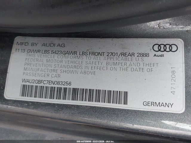 2014 AUDI A7 WAU2GBFC7EN083256 Photo 8