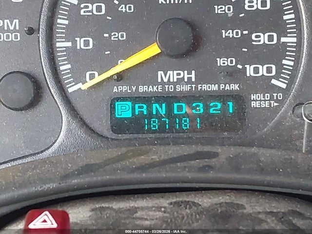 44705744 :رقم المزاد ، 1GCEC14VXYZ308986 vin ، 2000 Chevrolet Silverado 1500 Ls مزاد بيع