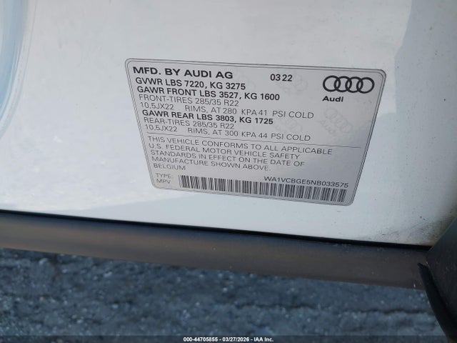 2022 AUDI E-TRON S WA1VCBGE5NB033575 Photo 8