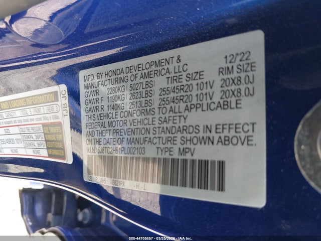 Продаж на аукціоні авто 2023 Acura Rdx A-spec Advance Package, vin: 5J8TC2H81PL002103, номер лоту: 44705857