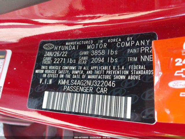 2022 HYUNDAI ELANTRA KMHLS4AG2NU322046 Photo 8
