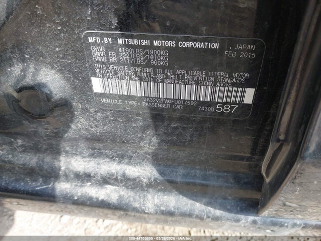 Продаж на аукціоні авто 2015 Mitsubishi Lancer Se, vin: JA32V2FW0FU017592, номер лоту: 44705895