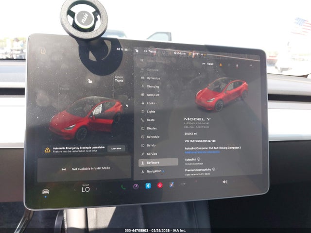 2022 Tesla Model Y Long Range Dual Motor All-wheel Drive მანქანა იყიდება აუქციონზე, vin: 7SAYGDEEXNF327138, აუქციონის ნომერი: 44705903