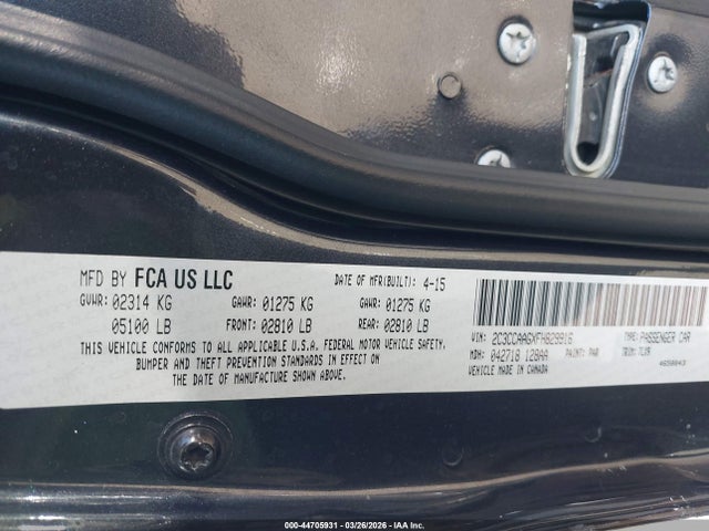 2015 CHRYSLER 300 2C3CCAAGXFH829916 Photo 8