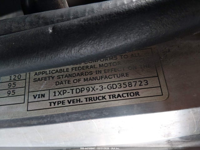 Продажа на аукционе авто 2016 Peterbilt 367, vin: 1XPTDP9X3GD358723, номер лота: 44705941