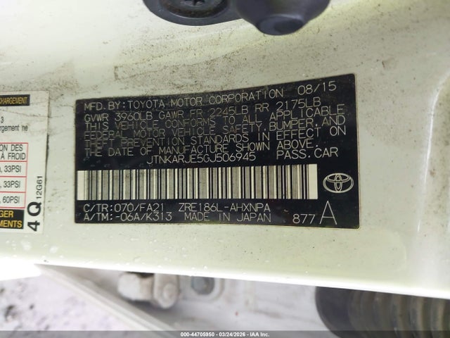 JTNKARJE5GJ506945 Toyota SCION IM