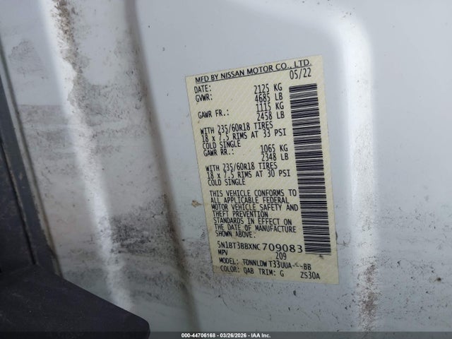 2022 NISSAN ROGUE 5N1BT3BBXNC709083 Photo 8