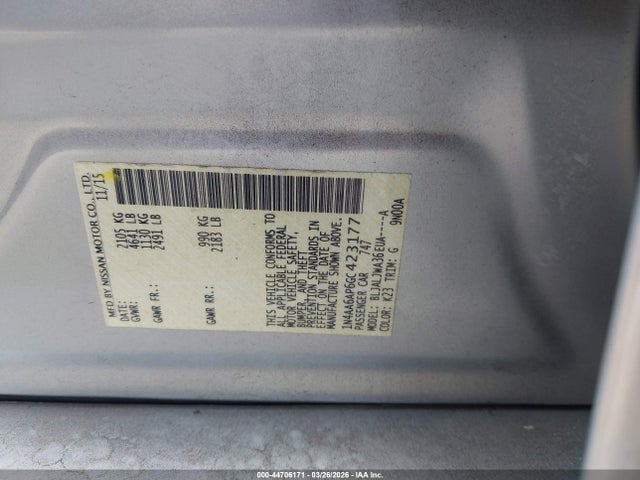 1N4AA6AP6GC423177 Nissan Maxima 3.5 Sv