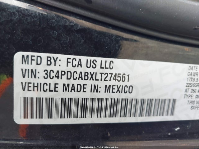 2020 DODGE JOURNEY 3C4PDCABXLT274561 Photo 8