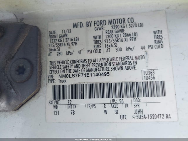 2014 FORD TRANSIT CONNECT NM0LS7F71E1140495 Photo 8