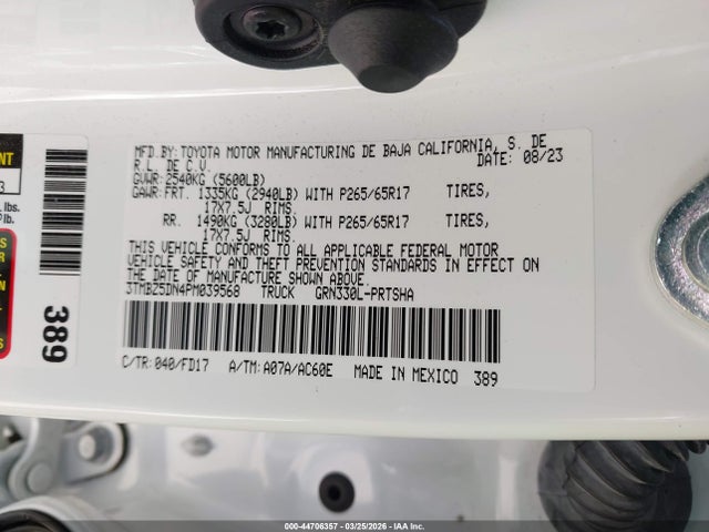 3TMBZ5DN4PM039568 Toyota Tacoma Trd Sport