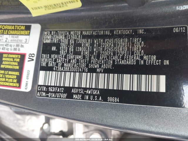 2013 TOYOTA VENZA 4T3BA3BB3DU034716 Photo 8