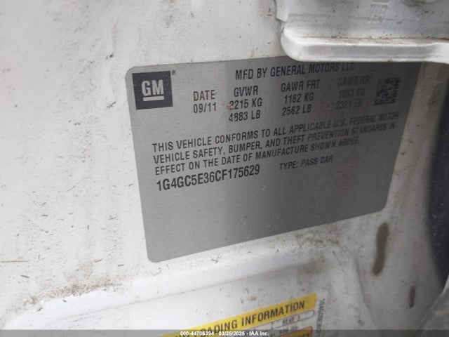 2012 BUICK LACROSSE 1G4GC5E36CF175629 Photo 8