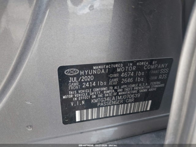KMTG34LA1MU070639 Genesis G70 2.0t Rwd