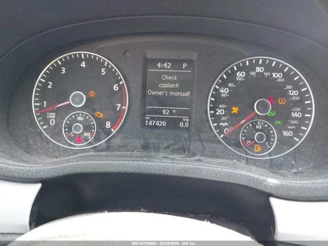 44706663 :رقم المزاد ، 1VWBH7A31DC052841 vin ، 2013 Volkswagen Passat 2.5l Se مزاد بيع
