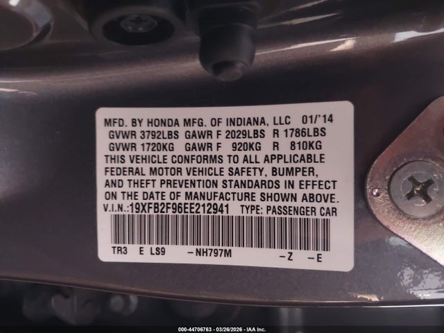 Honda Civic Ex-l 2014 19XFB2F96EE212941 Image 9