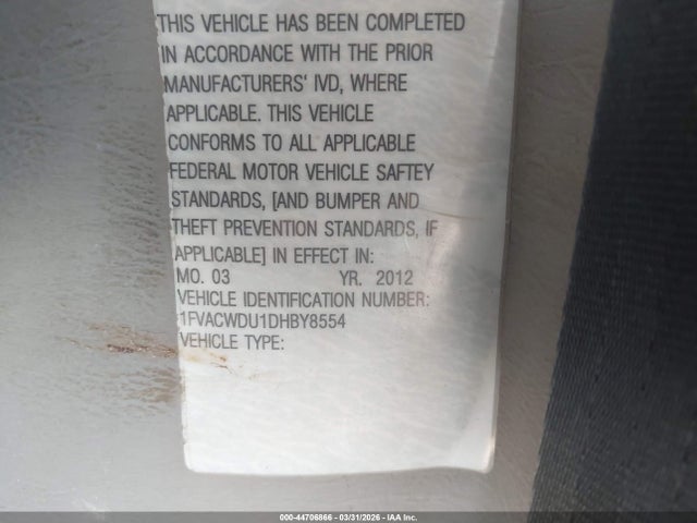 Aukcja sprzedaży 2013 Freightliner M2 106 Medium Duty, vin: 1FVACWDU1DHBY8554, numer aukcji: 44706866