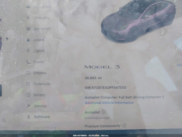 Продаж на аукціоні авто 2023 Tesla Model 3 Rear-wheel Drive, vin: 5YJ3E1EA3PF547555, номер лоту: 44706905