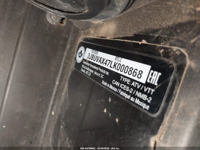 Can-Am Defender Limited Cab Hd10 2020 3JBUVAX47LK000868 Image 10